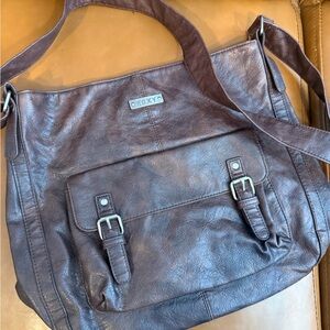 Roxy Dark Brown Leather Tote